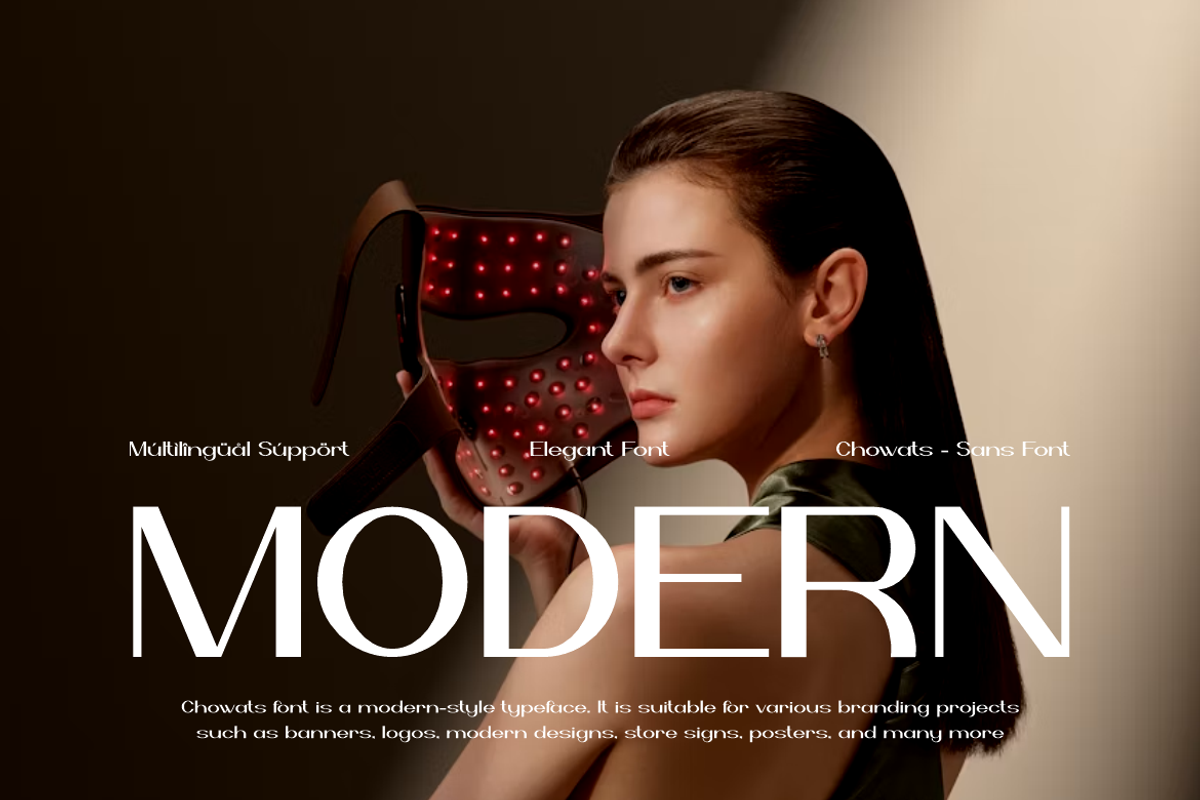 Chowats - Modern Fashion Font, a Sans Serif Font by QR Design Studio (Photo 2 of 13)