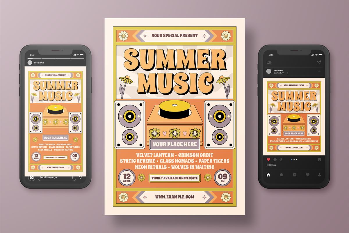 Summer Music Festival Flyer Set, a Flyer Template by Annora Studio (Photo 5 of 6)