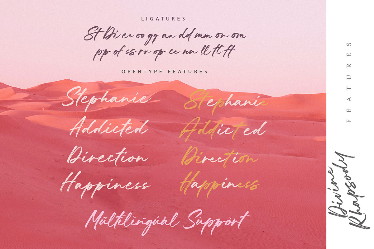 Divine Rhapsody, a Script Font by NUGS (Photo 6 of 7)