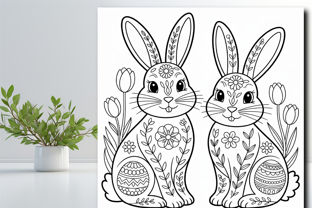 Mandala Easter Bunny Coloring Book, a Seasonal Illustration by Design Zone (Photo 3 of 5)