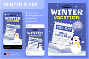 Winter Vacation Flyer Set, a Flyer Template by Annora Studio (Thumbnail 1 of 6)