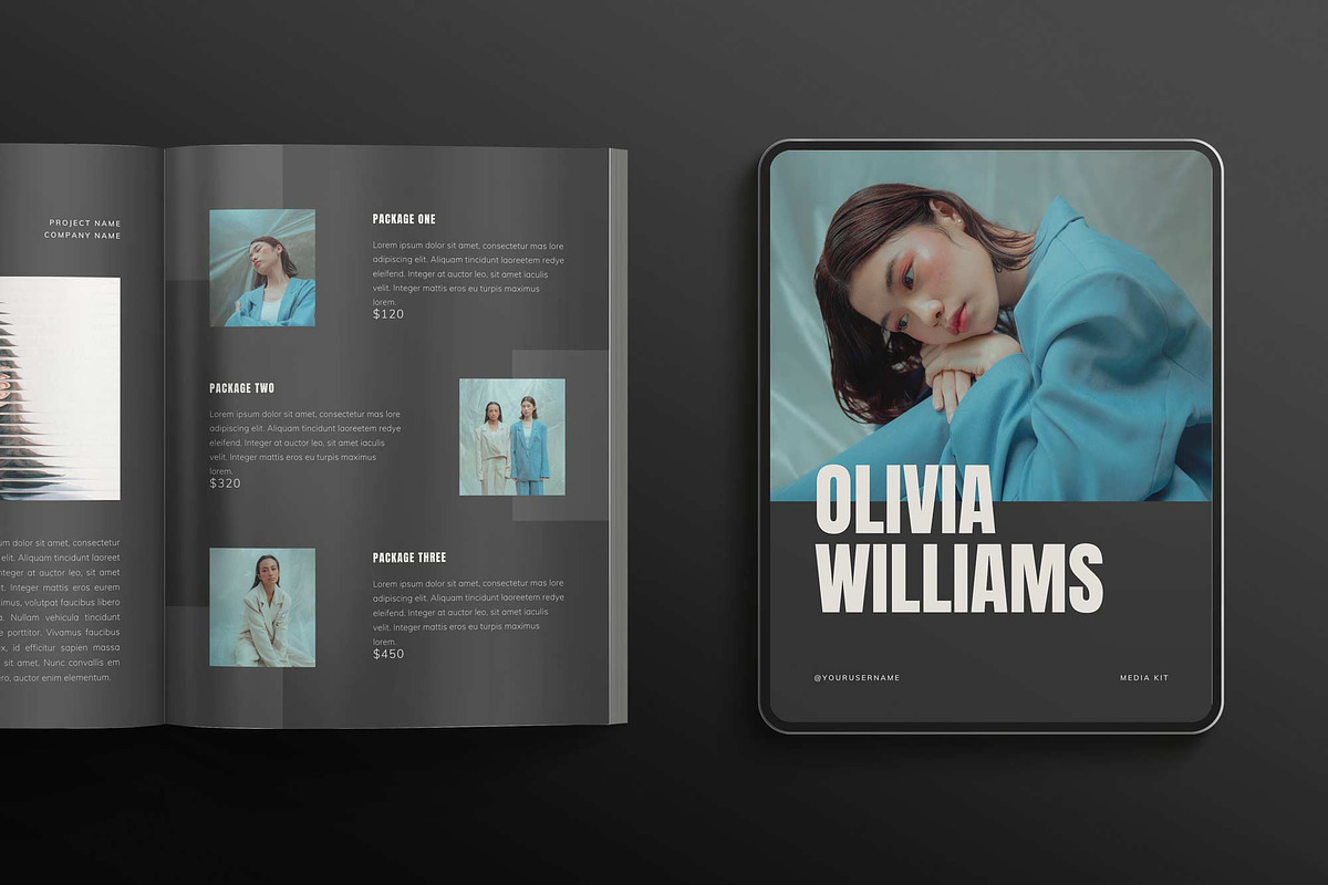 SHADOW | Media Kit Template Canva, a Print Template by Sierra Creative Studio (Photo 9 of 9)