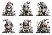 Whimsical spring gnome clipart, an Illustration by SinaCreation (Thumbnail 5 of 11)