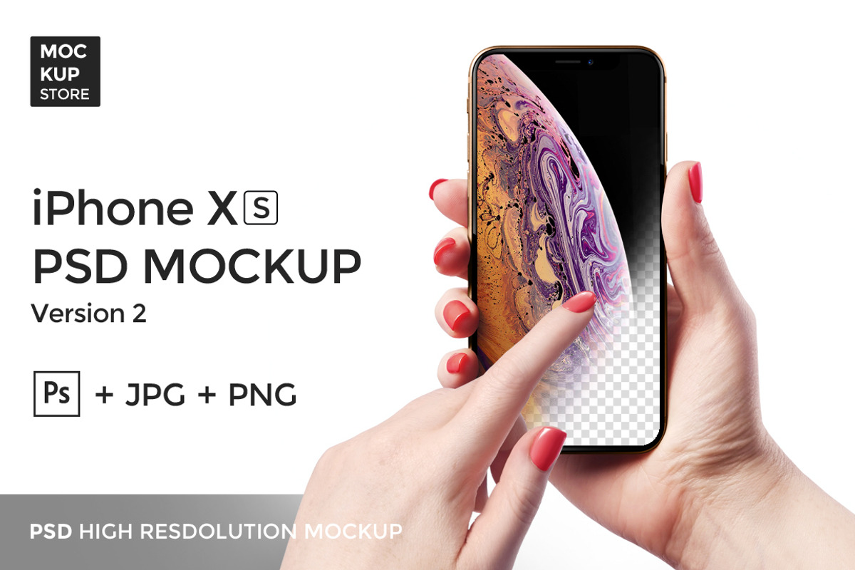 iPhone XS Mockup Version 2, an iPhone Mockup by Mockup Store (Photo 1 of 3)