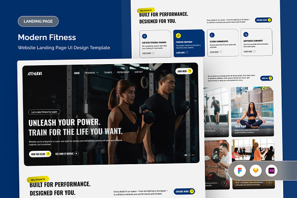 Health & Training Landing Page UI preview 6