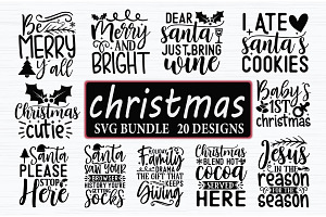 Cute Christmas SVG Bundle
