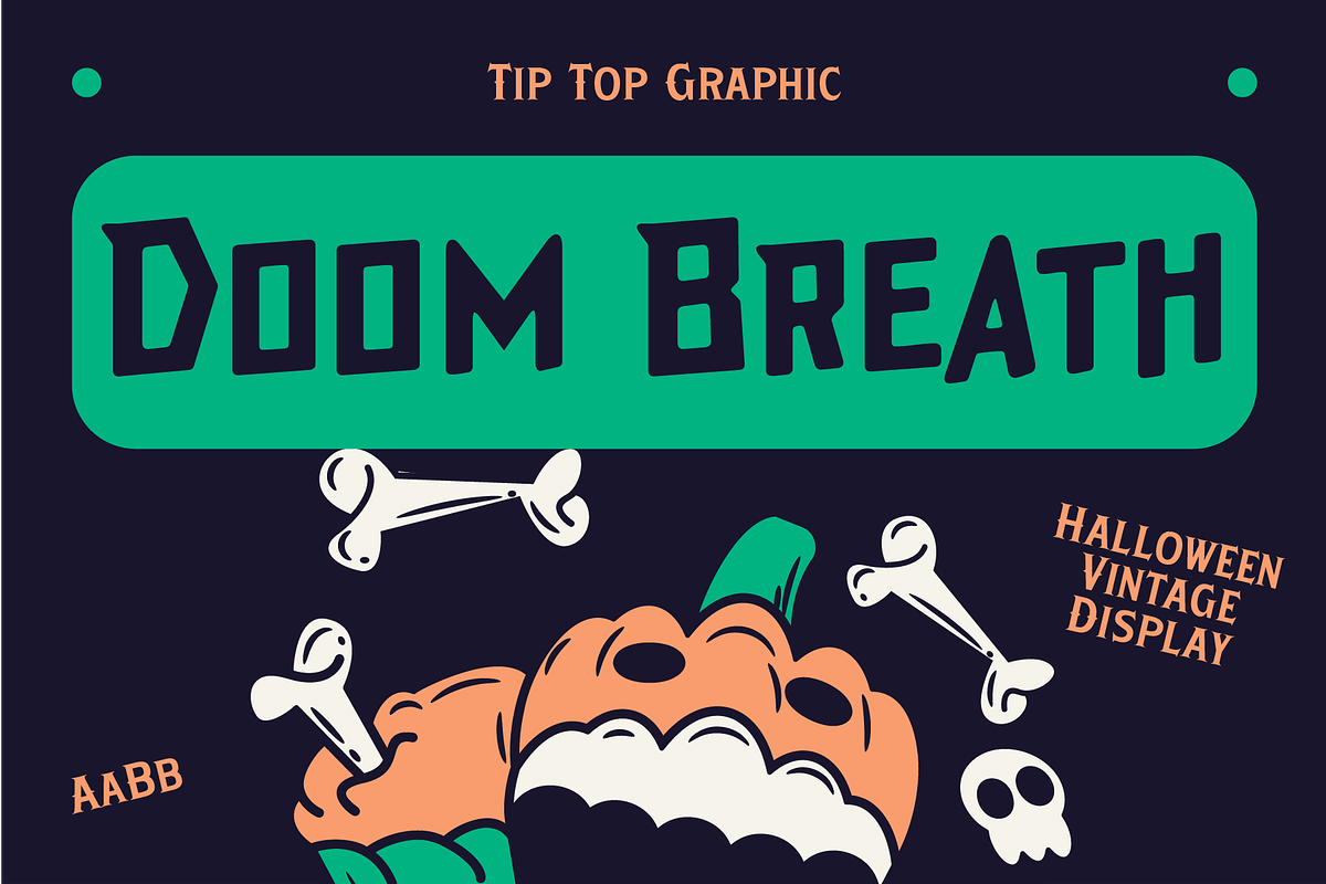 Doom Breath – Halloween Vintage Font, a Blackletter Font by Tiptop Graphic (Photo 1 of 9)