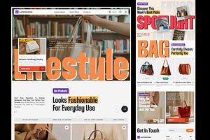 Luminescence - eCommerce Bag Store, an UI Kit Template by Sans Design
