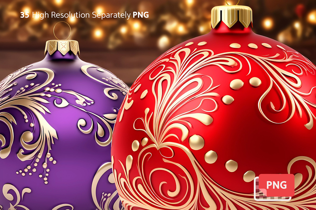 Christmas Balls Set, an Object Graphic by Voysla's Shop (Photo 8 of 10)