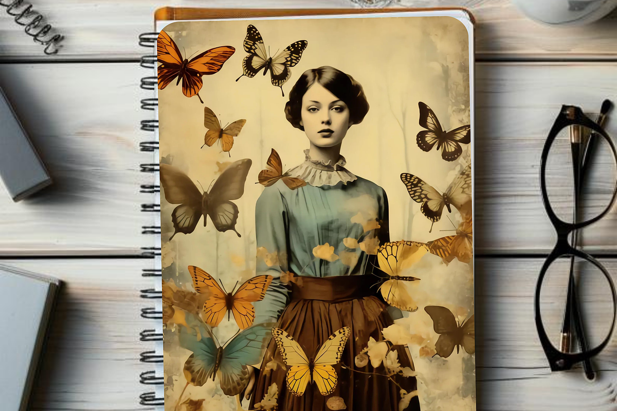 VINTAGE VICTORIAN FAIRY JUNK JOURNAL, a Person Illustration by Daring Digies (Photo 6 of 7)