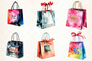 Watercolor Shopping Bag Black Friday, an Illustration by DreamCafeArt (Thumbnail 4 of 5)