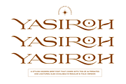 Yasiroh - Modern Serif Font, a Serif Font by Sronstudio (Thumbnail 1 of 19)