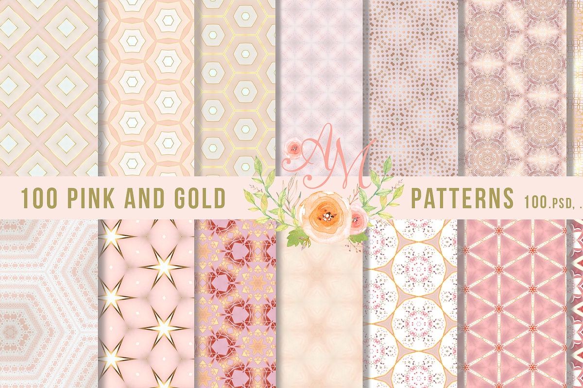100+ Gold and Pink SEAMLESS 90% off!, a Pattern Graphic by TheLegacyBrandingCo (Photo 3 of 12)