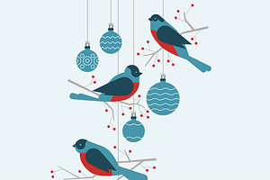 Winter Holiday Birds Pack