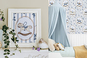 Rocking Horses Cute Seamless Pattern, a Pattern Graphic by MouseGrey (Thumbnail 2 of 7)