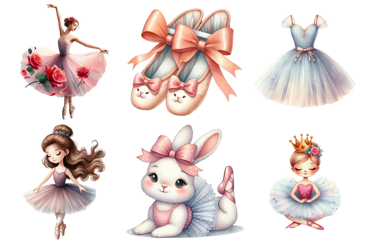 Cute Ballet Clipart, an Illustration by Pixels.Craft (Photo 2 of 10)