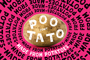 Pootato font - made from potatoes, a Sans Serif Font by ugly type (Thumbnail 1 of 8)