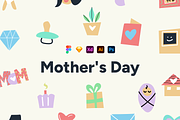 Mother's Day - Creative Icon Pack, a Seasonal Illustration by Petr Bilek (Thumbnail 1 of 2)
