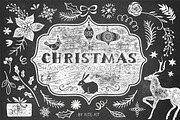 Christmas hand drawn pack, an Illustration by kite-kit (Thumbnail 1 of 5)