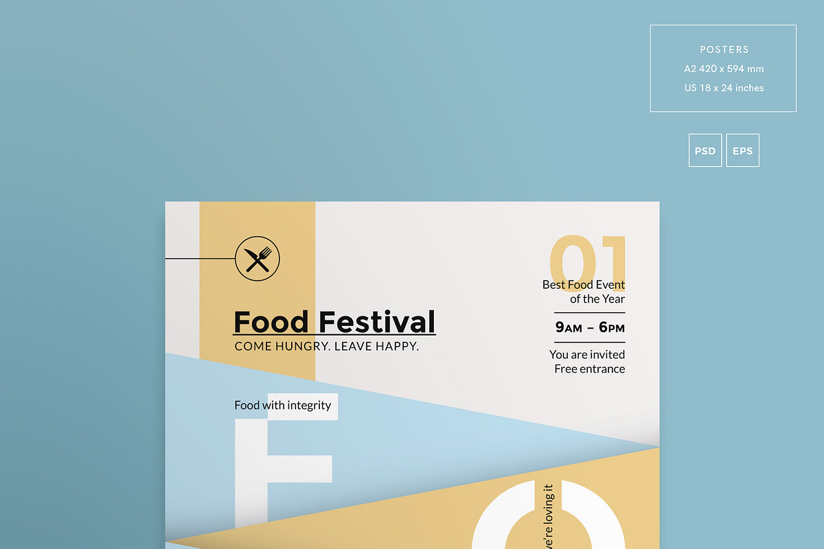 Print Pack | Food Festival, a Poster Template by Amber Graphics (Photo 4 of 6)
