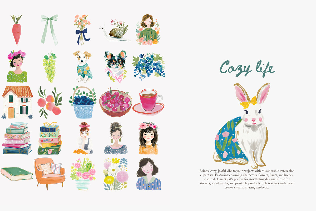 Cozy life clipart bundle, a Decorative Illustration by Patishop Art (Photo 6 of 10)