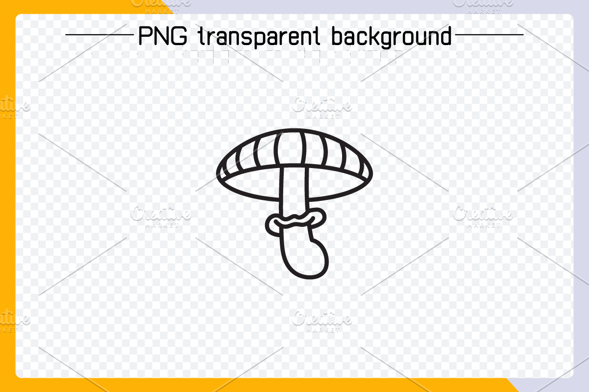 Mushroom and Toadstool Icons Vector, an Outline Icon by Designfour (Photo 5 of 6)