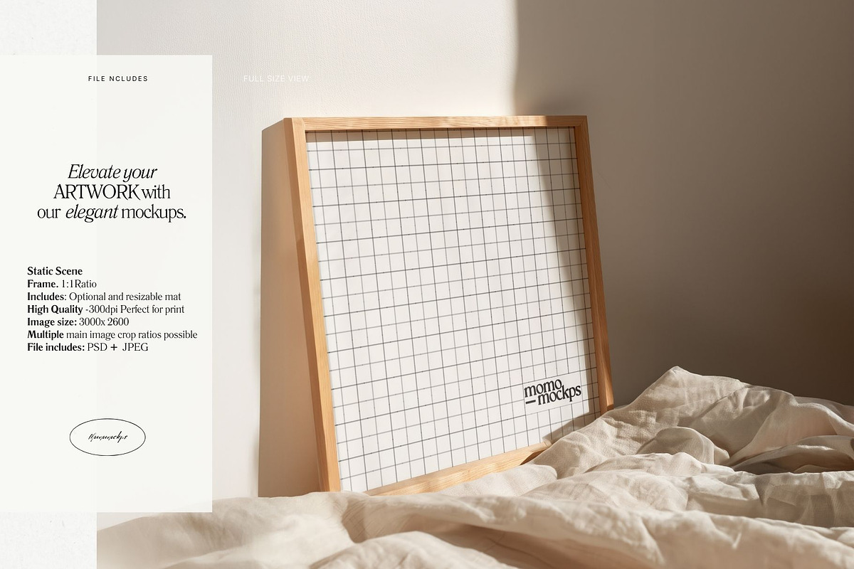 Square Frame Mockup PSD | Wood Frame, a Household Mockup by momomockps (Photo 8 of 11)