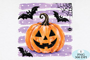 Pumpkin Striped Polka Dot Halloween, a Seasonal Illustration by Daily.Designs (Thumbnail 1 of 5)