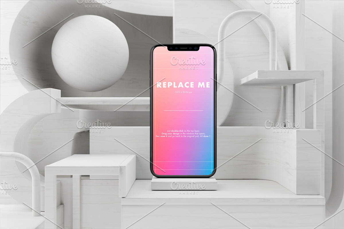 iPhone X Creative Mockups Set, an iPhone Mockup by As Good As Possible (Photo 3 of 16)