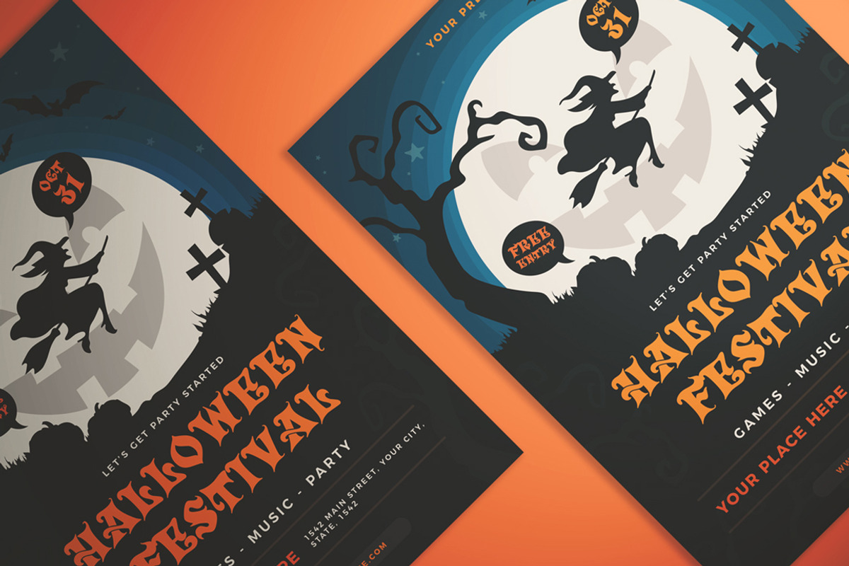 Halloween Festival Flyer, a Flyer Template by KMZVR.Lab (Photo 3 of 3)