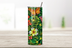 3D Summer Hibiscus Tumbler Wrap