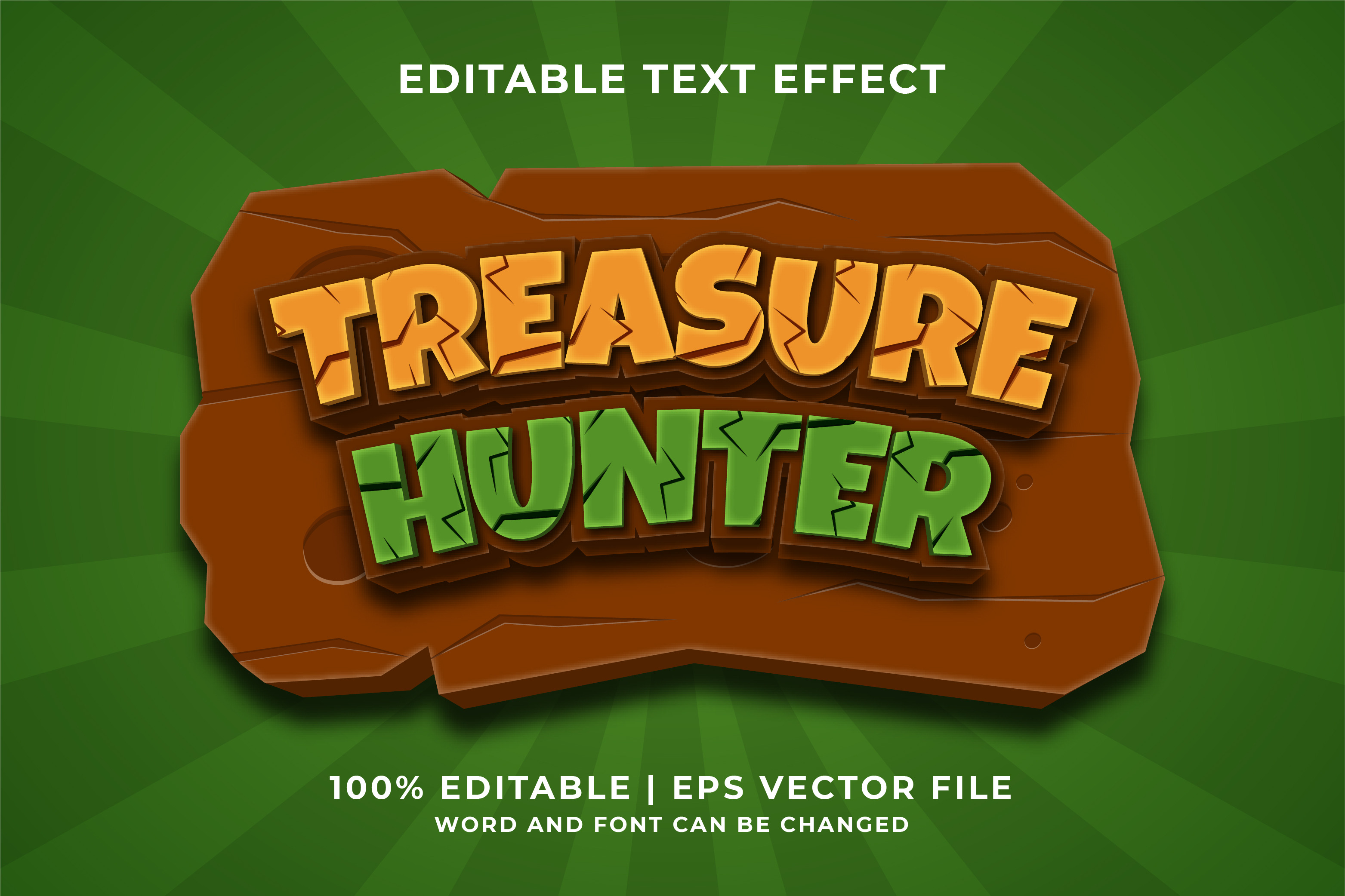 Treasure Hunter Text Effect by Hasbi Creative  Creative Market