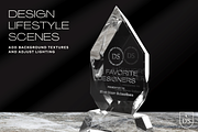 3D Crystal Trophy Mockup, a Packaging Mockup by Silver Moon Design School (Thumbnail 3 of 3)