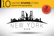 10 USA Cities Skylines, an Illustration by Kursat Unsal (Thumbnail 1 of 2)