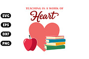 Teaching is a Work of Heart SVG, an Illustration by Awieee1 (Thumbnail 1 of 4)