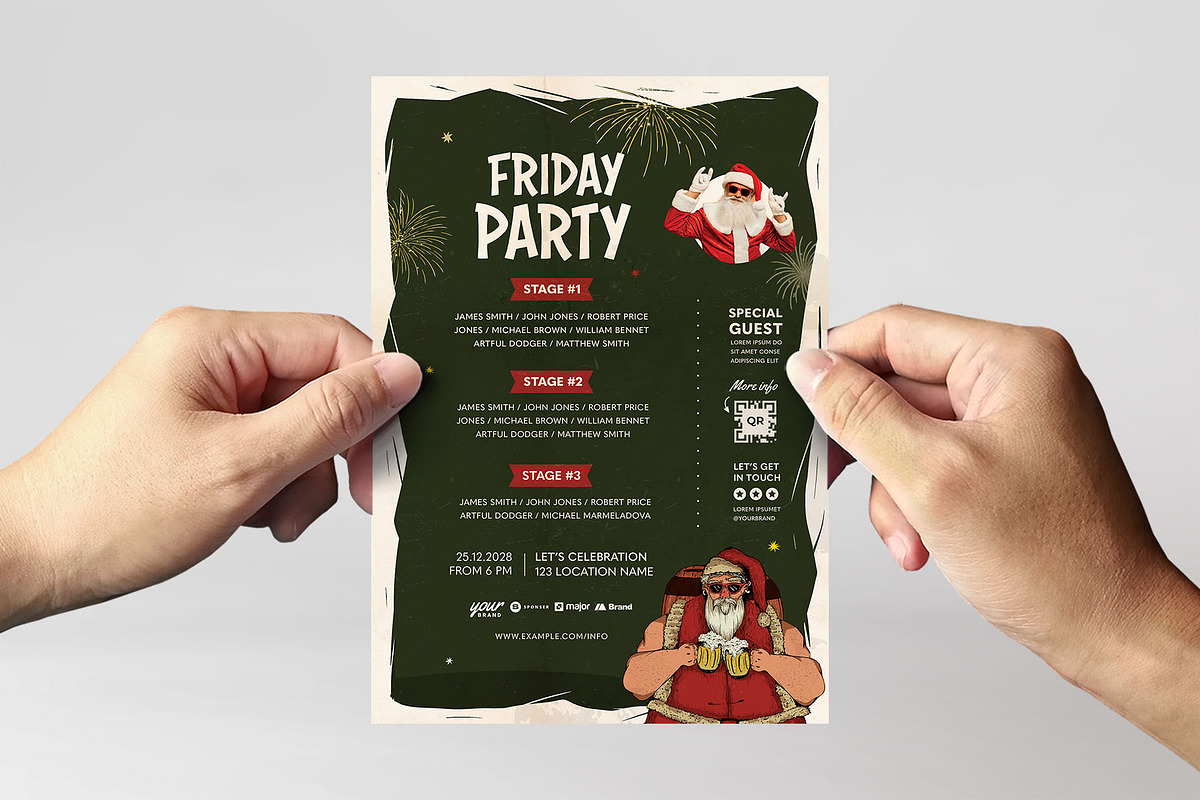 Christmas Mad Friday Flyer Template, a Flyer Template by BrandPacks (Photo 3 of 5)