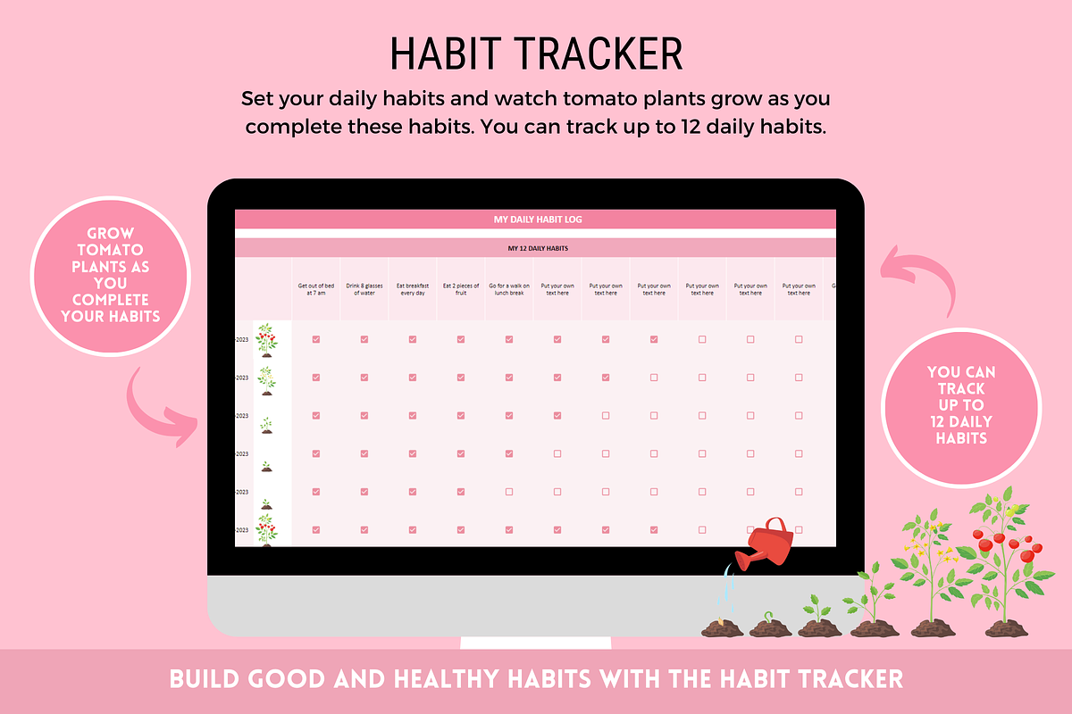Weight Loss Tracker + Habit Tracker, a Templates & Theme by SunshineStudioBoutique (Photo 8 of 10)