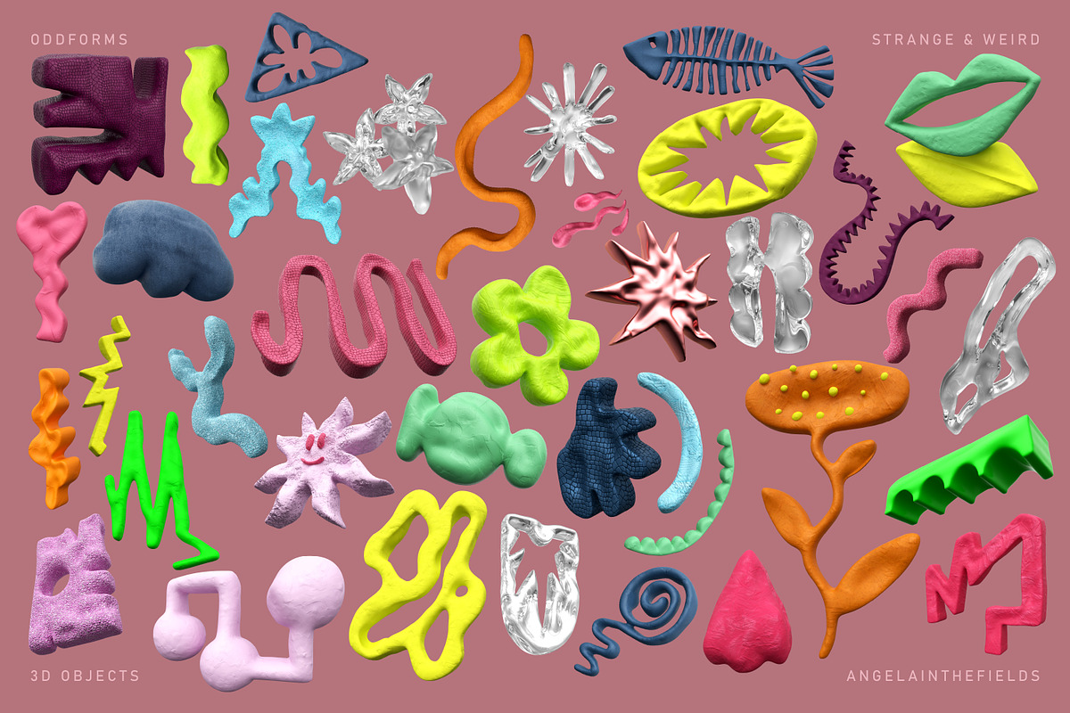 ODDFORM Claymation Objects, an Object Graphic by angelainthefields (Photo 8 of 13)