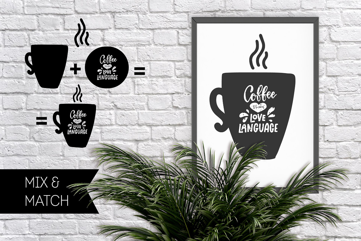 Coffee lettering &clipart collection, a Decorative Illustration by Lana Sham (Photo 11 of 15)