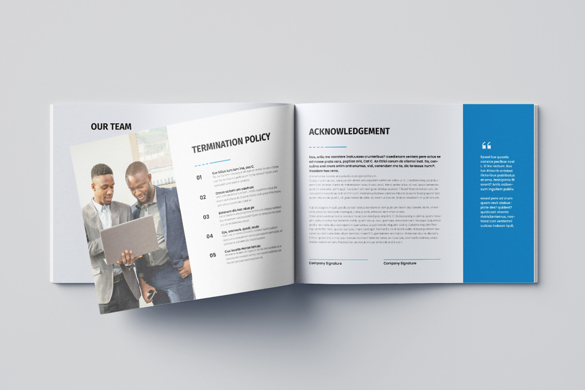 HR Employee Handbook Landscape, a Brochure Template by Pixelpick (Photo 8 of 9)