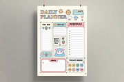 Daily Planner Template, a Stationery Template by MightyDesign (Thumbnail 1 of 8)