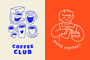Cafe, vector illustrations, prints, a Graphic by venimo (Thumbnail 5 of 14)