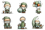 Whimsical Santa Clipart, an Illustration by DreamArtGraphic (Thumbnail 3 of 5)