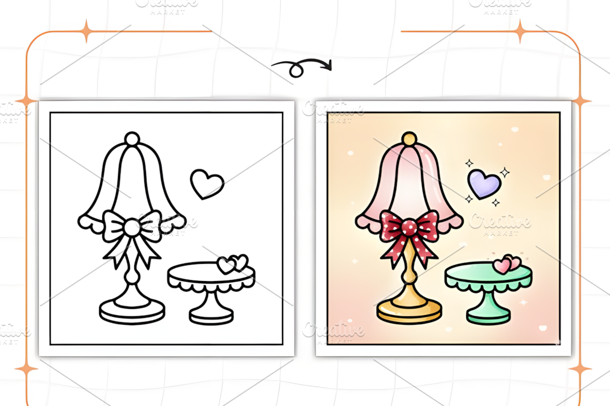Cozy Girly Coloring Pages, a Decorative Illustration by Ink Gallery (Photo 5 of 9)