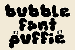 Puffie - Unique Bubble Font