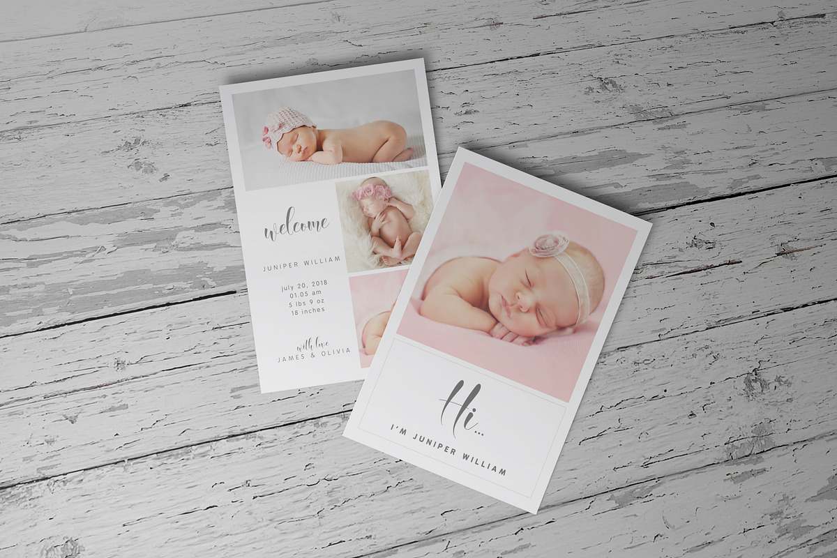 New Born Announcement, a Card Template by Peunayah (Photo 1 of 2)
