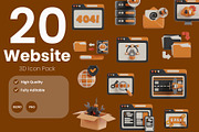 Website 3D Icon Pack, a 3D by baii09 (Thumbnail 1 of 6)