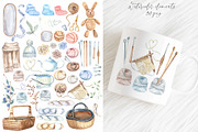 Knitting & Crochet, a Decorative Illustration by JennyColorArt (Thumbnail 2 of 8)
