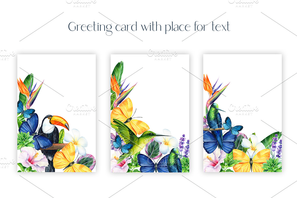 Tropical Birds, Watercolor painting, an Animal Illustration by Hanna Hryharenka (Photo 5 of 13)