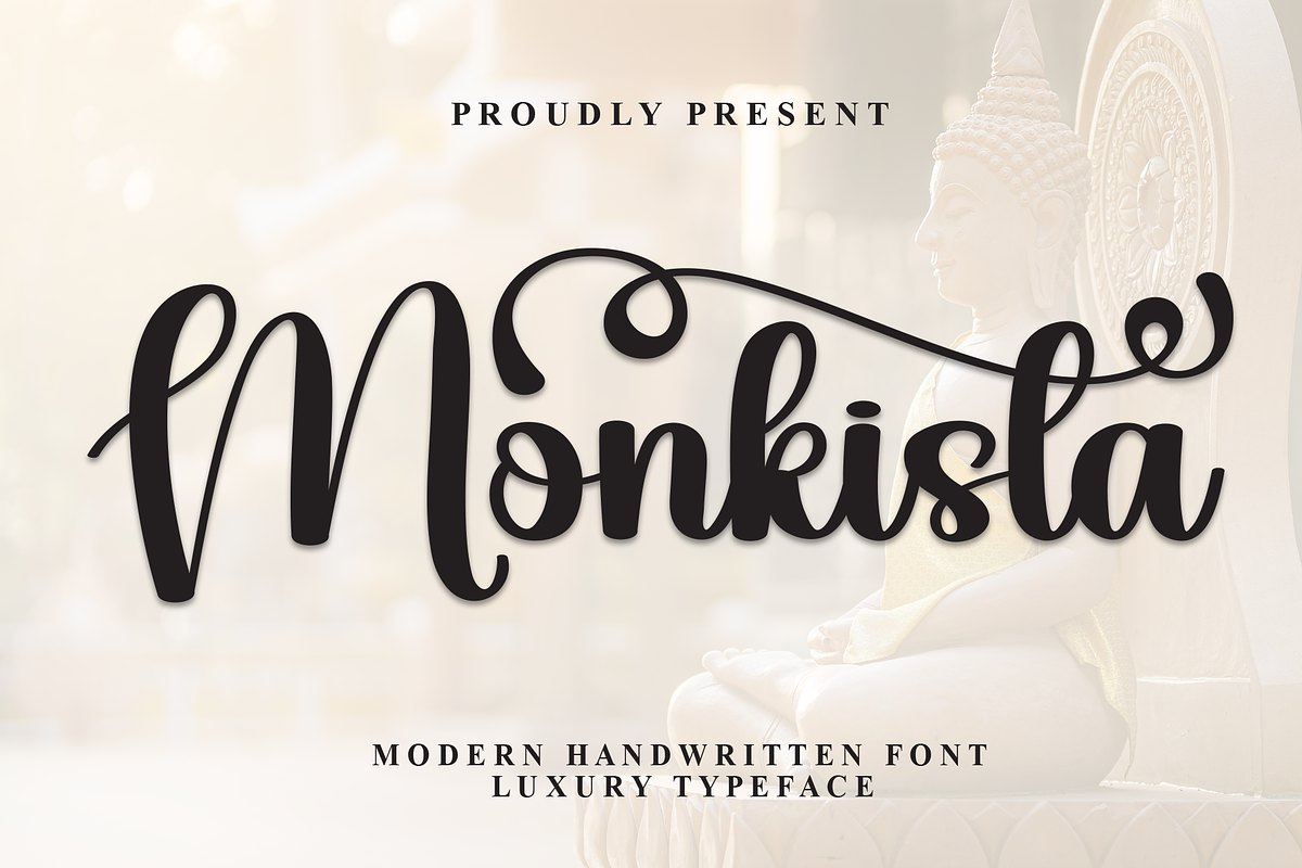 Monkista | Script Font, a Handwritten Font by Scratchones (Photo 1 of 9)